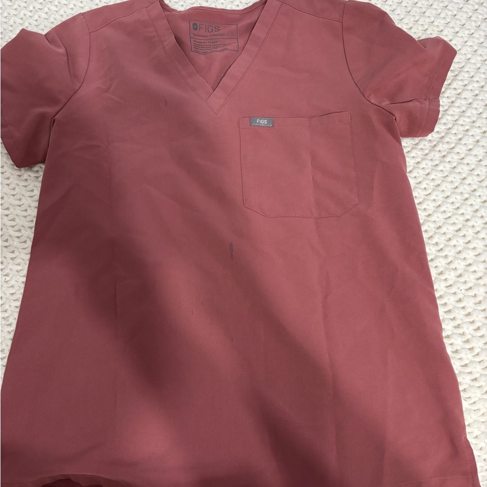 Figs Mauve Catarina Scrub Top